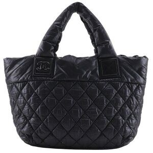 CHANEL Cococoon Handbag A48610 Small tote reversible black Nylon Women